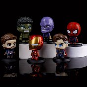 Resim 6 adet Chibi Avengers Aksiyon Figürü Seti - Örümcek Adam ve Daha Fazlası - Dayanıklı PVC Koleksiyon Modeli, Siyah Ekran Kılıfları ile Pasta Süslemesi, Örümcek Adam Evreni 