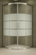 Resim Durul Duşakabin Oval 5mm Kumlama Box Desen Cam H.190 Cm 