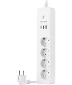 Resim Neutron Akıllı Wi-fi Destekli 4'lü Akım Korumalı Priz 2 USB 1 Type-C Uzatma Kablosu 