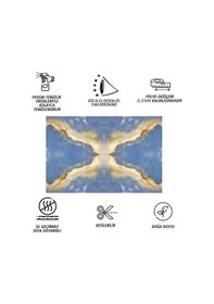 Resim Tink Kendinden Yapışkanlı Mavi Mermer Desenli Pvc Panel 41x62 Cm 