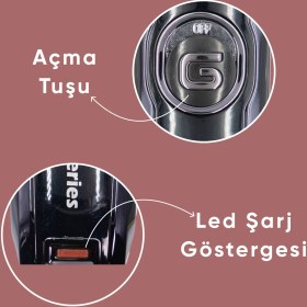 Resim Dingilg RD-6050 Gri Siyah Şarjlı Profesyonel Saç Sakal Tıraş Makinesi Erkek Kişisel Bakım 