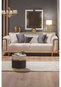 Resim Modalife Vanesa Üçlü Kanepe Krem 