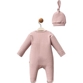 Resim Moi Noi Kız Şapkalı Tulum - Mürdüm / 0-3 Ay 