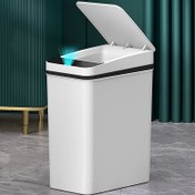 Resim 11 Litre Akıllı Sensörli Çöp Kutusu, Gelişmiş Algılama Teknolojisi ile Mutfaklar, Banyolar, Yatak Odaları, Oturma Odaları, Ofisler, Dış Mekanlar, Oteller ve Lobi için Uygun, Banyolar için 2.91 Galon Otomatik Dokunmatik Çöp Kutusu. 