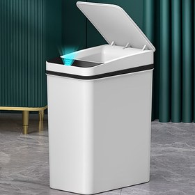 Resim 11 Litre Akıllı Sensörli Çöp Kutusu, Gelişmiş Algılama Teknolojisi ile Mutfaklar, Banyolar, Yatak Odaları, Oturma Odaları, Ofisler, Dış Mekanlar, Oteller ve Lobi için Uygun, Banyolar için 2.91 Galon Otomatik Dokunmatik Çöp Kutusu. 
