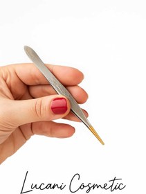 Resim Lucani Cosmetic İnce Uçlu Batık Cımbızı - Şık Ve Hassas Kaş Şekillendirme Solingen Professional 