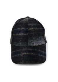 Resim Hedea İskoç Tartan Desen Şapka Siyah Siyah 