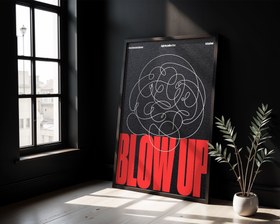 Resim Blow Up - Minimalist Tek Çizgi Sakız İllüstrasyonu - 61x91 