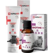Resim Supravet Kısırlaştırılmış Kedi Malt Macunu 100 G + Biotine Tüy Dökülmesi Engelleyici Damla 100 ML 