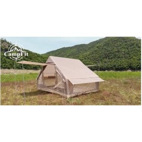 Resim Campfit Şişme Çadır Tenteli Şişme Çadır – 300×210×190 cm 6m2 4-5 Kişilik Şişme Çadır Pompalı 