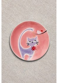 Resim Pasabahce Playful Cat Seramik Pasta Tabağı - 1 Adet Pembe 