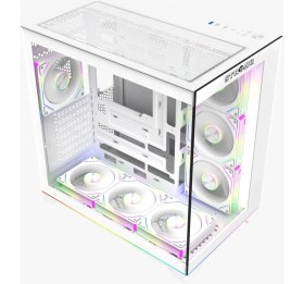 Resim Strong Balerion 7x 120 mm Fanlı Argb Kumandalı Şerit Ledli 600W 80+ Atx Akvaryum Beyaz Gaming Bilgisayar Kasası 