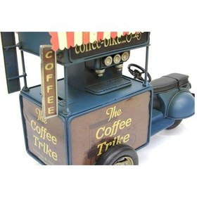 Resim Dekoratif Metal Kahve Arabası Biblo Hediyelik Kumbara 