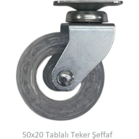 Resim Ofis Koltuk Dolap Etejer 360 Derece Döner Şeffafı, Mobilya Tekerleği 50 mm 