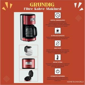Resim Grundig 12 Fincan Kapasiteli Filtre Kahve Makinesi 
