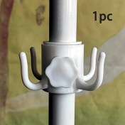 Resim Sunshine011 Beyaz 4 Uçlu Plaj Şemsiyesi Aksesuarı, Güneşlik Ve Patio Şemsiyeleri İçin Beyaz 