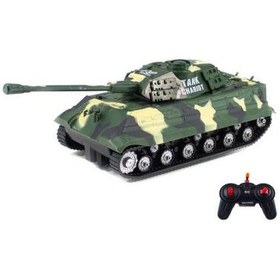 Resim Uzaktan Kumandalı Tank Yeşil Işıklı Sesli Full Fonksiyon 