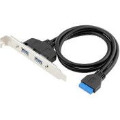 Resim Youmex "çift Usb 3.0 Bağlantılı 20 Pin Anakart Kablosu - Yüksek Hızlı Veri Aktarımı" 