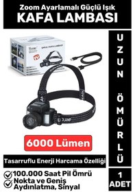 Resim Profesyonel Kamp Avcı Balıkçı Deprem Yüksek Mesafeli 6000 Lümen Güçlü Işık Sensörlü Kafa Lambası Çok Renkli 
