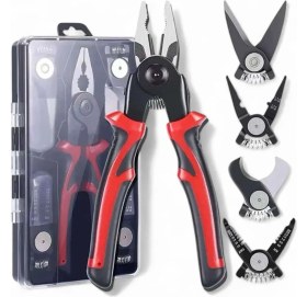 Resim Wüber 5'i 1 Arada Çok Amaçlı Çok Yönlü Ağır Hizmet Tipi Alet Kiti Çok Fonksiyonlu Çıkarılabilir Pense Çok Yönlü Alet Kiti 