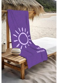 Resim Dijital Baskı Plaj Deniz Havlusu Hello Sunshine Desenli Peştamal Hvl0005 Renkli 