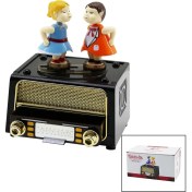 Resim Müzikli Dekoratif Nostaljik Radyo - Dans Eden Çocuklar - Takı Kutusu (4887) 