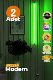 Resim luciole Uzaktan Kumandalı Led Lambader 2 Adet Yatak Üstü, Tv Yanı,Oturma Odası - Rgb Çok Renkli Lucd3 