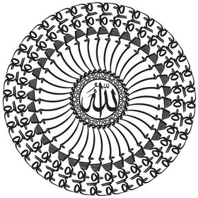 Resim Besmeleli Lafza İ Celal Duvar Dekor Sticker 40 X 40 Cm 