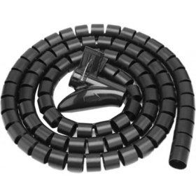 Resim Kablo Düzenleyici Spiral Kablo Toplayıcı Çapı 20MM Siyah 1.5m 