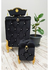 Resim Kapitone Siyah 3'lü Banyo Kirli Çamaşır Sepeti Seti Mdf İpek Siyah 