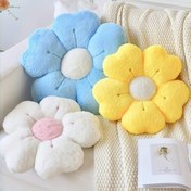 Resim Yumuşak Papatya Peluş Atma Yastığı - Kabarık Taç yaprakları ile Rahat Beyaz ve Pembe Çiçek Dekoratif Minder, Yatak ve Kanepe için İdeal, Büyüleyici Yurt Odası Vurgusu, Herhangi Bir Alanın Renkli Bir Dokunuşu Eklemek İçin Mükemmel, Dekoratif Yastıklar 