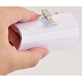 Resim ega collection 5li Şeffaf İsimlik Yaka Kartı Mandal ve Çengel İğneli 