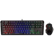 Resim Tigoes KM87 Gaming Led Aydınlatmalı Kablolu Q Klavye Mouse Set 