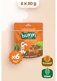 Resim Hummorganic Organik Glutensiz Vegan Havuçlu ve Tarçınlı Kek Atıştırmalık Paketi - 6 adet 