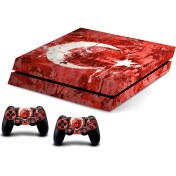 Resim Sticker Market Ps4 Türk Bayrağı Playstation Kaplama Sticker Seti 