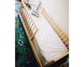 Resim Dk Yapı Montessori Doğal Ahşap Yatak 