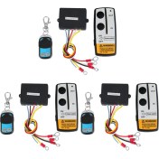 Resim Guiwuu Kamyon Atv Uyar Ramsey Için 3x 12V 12VOLT 50FT Vinç Kablosuz Uzaktan Kumanda Seti (Yurt Dışından) 