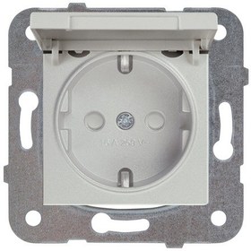 Resim Novella Met Beyaz Kapakli Toprakli Priz Mekanizma +düğme+kapak Çabuk Bağlanti Çocuk Koruma 