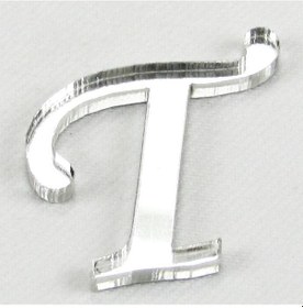 Resim Pleksi Ayna T Harfi Gümüş Renk 3 Cm 