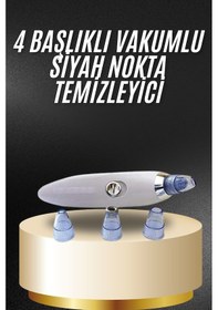 Resim Yeni Nesil Vakumlu Pilli Siyah Nokta Ve Yüz Temizleme Cihazı 4 Başlıklı 