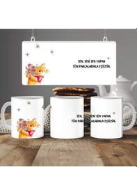 Resim Winnie The Pooh Tasarım Sen Eşsizsin Temalı Kupa Bardak Kendine Sevgi Ve Öz Şefkat Hediye Bardak Beyaz 