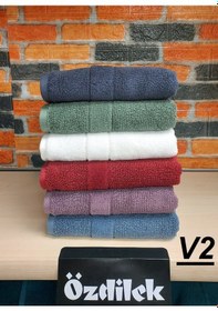 Resim Özdilek Svv Border -6 Lı- Kalın & Yumuşak El Yüz Havlusu 40x76 - V2 Yeşil 