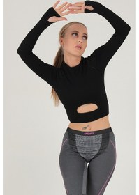 Resim Doremi Out Detaylı Bisiklet Yaka Büstiyer Siyah-m/l Çok Renkli 