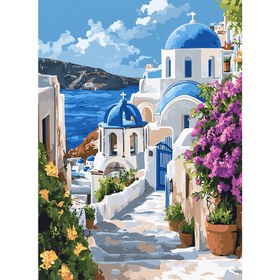 Resim 30x40cm Tam Matkap Elmas Boyama] [1 adet 5D Elmas Boyama Kiti Yunan Manzarası Tuval Duvar Sanatı] 30x40cm 5D Tam Matkap Yuvarlak Elmas Boyama Kiti, Çağdaş Tarz Yunan Manzarası Tuval Duvar Sanatı, Başlangıçlar için Mozaik Sanat, Dikdörtgen Portre Yönlendirmesi, Çerçevesiz Ev, Ofis ve Tatil Hediyeleri için 