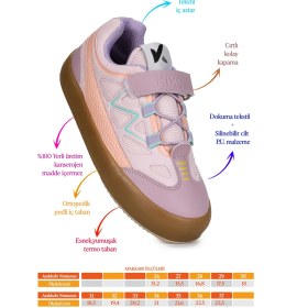 Resim Kiko Kids Plan Günlük Cırtlı Bağcıklı Kız Çocuk Spor Ayakkabı 