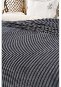 Resim Rivaistanbul Antrasit Gloria Wellsoft Çift Kişilik Battaniye Antrasit 