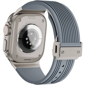 Resim Teknodur Watch Ultra 49mm Clo- Krd-113 Spor Görünümlü Silikon Kordon-gri 