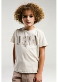 Resim U.s. Polo Assn. Erkek Çocuk Krem Bermuda Takım Us2039 Krem 