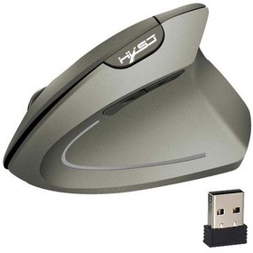 Resim Hxsj T24 6 Düğmeli 2400 Dpı 2.4g Kablosuz Usb Dikey Mouse Gri 