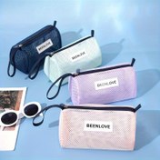 Resim BEENLOVE Taşınabilir Plaj Ağı Çantası Fermuarlı Kapanış - Yüzme Gözlüğü, Şapka, Güneş Koruması ve Tuvalet Malzemeleri için Hafif Polyester Düzenleyici - Havuz, Tatil ve Günlük Kullanım için Çok Fonksiyonlu Seyahat Aksesuarı - Mükemmel Hediye Fikri, Plaj Çantası, Havuz Kenarı Ekipmanı, Şık Düzenleyici, Yumuşak Dokulu 